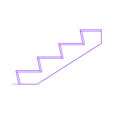 Buildings Stair Treads Risers Profile Angled Sawtooth Svg Line Art, Free Vectors File